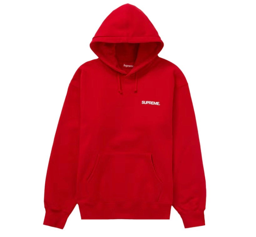 SUPREME Immortal Circle Logo Hooded Sweatshirt (Red)