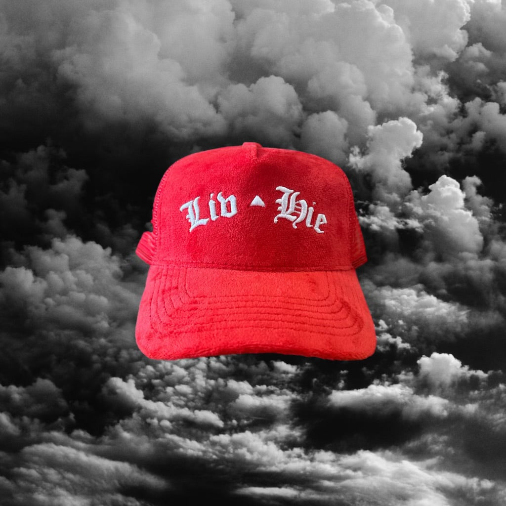 LIV HIE RED SUEDE HAT