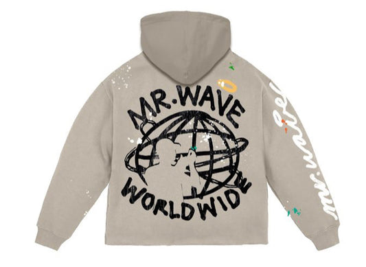 MR.WAVE Wave World Crop Hoodie (beige)