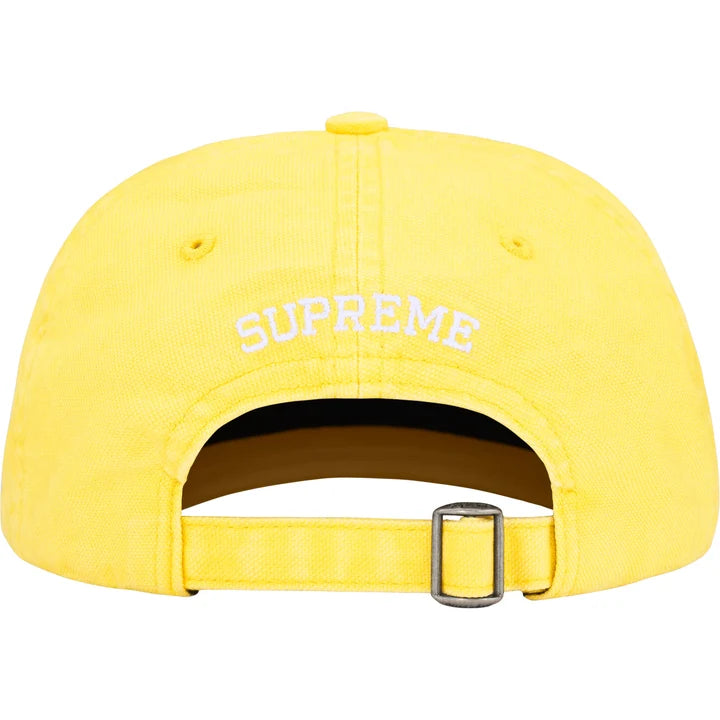 SUPREME Washed Canvas S Logo 6-Panel Yellow