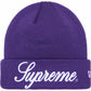 SUPREME New Era Script Beanie (purple)