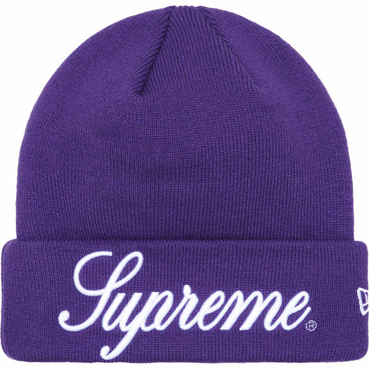SUPREME New Era Script Beanie (purple)