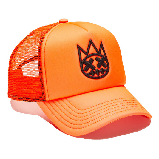 CULT CLEAN SHIMUCHAN LOGO MESH BACK TRUCKER HAT (Coral)