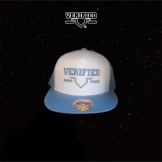 VERIFIED LIGHT BLUE RHINESTONE HAT