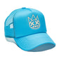 CULT CLEAN SHIMUCHAN LOGO MESH BACK TRUCKER HAT (Electric Blue)