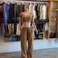 Vogue WOMEN’S Light Brown Sweatpants Set