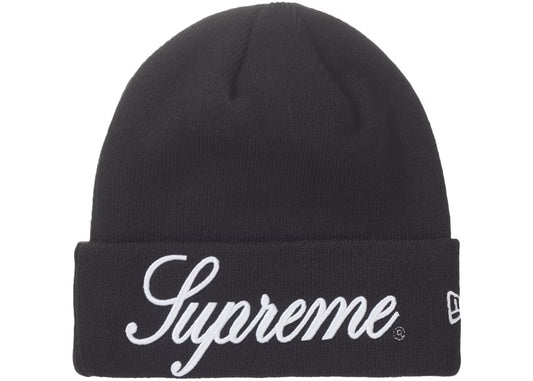 SUPREME New Era Script Beanie (black)