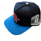 ROUGHPLAY Black and Blue Orange Logo Hat