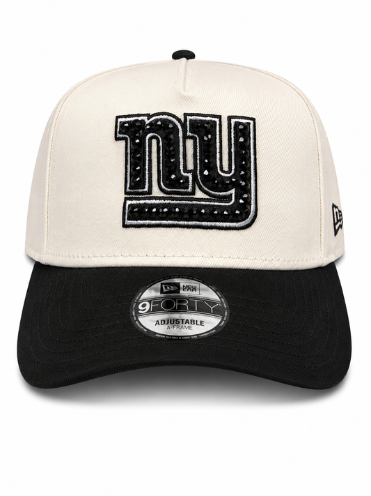 POLANCO-CAPS New York Giants Iced-Out Black And Beige Hat