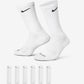 NIKE 6 Pack White Crew Socks
