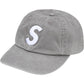 SUPREME Washed Canvas S Logo 6-Panel Grey