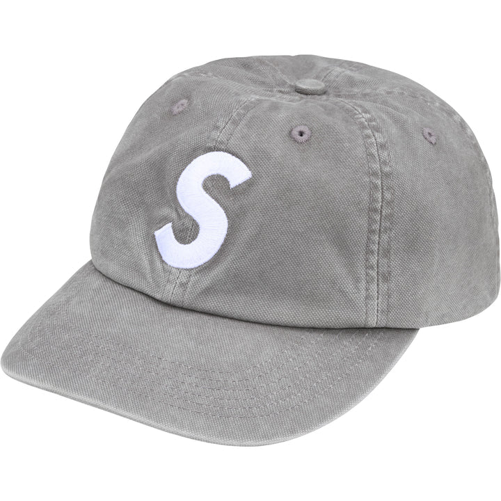 SUPREME Washed Canvas S Logo 6-Panel Grey