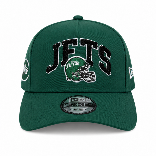 POLANCO-CAPS New York Jets Iced-Out Green Helmet Hat