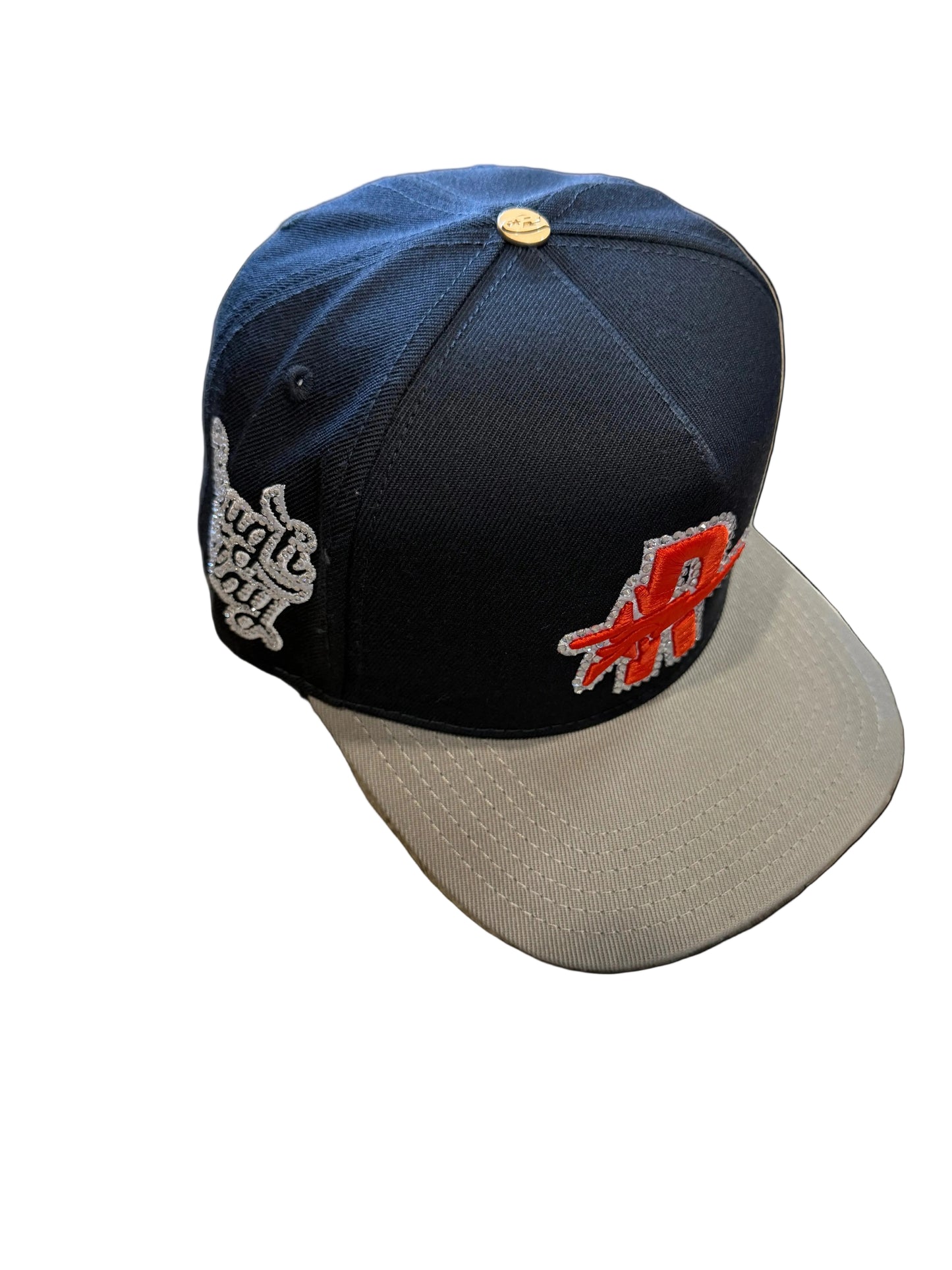 ROUGHPLAY Black and Grey Orange Logo Hat