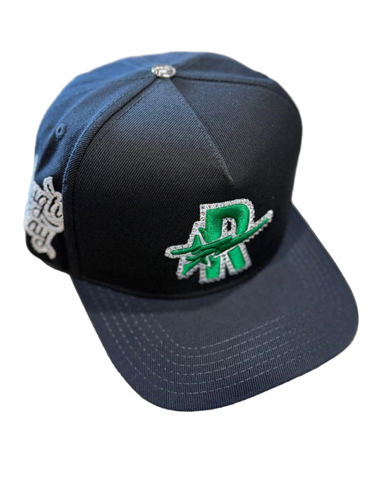 ROUGHPLAY Black and Green Logo Hat