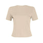 Women’s Slim Fit Knitted T-Shirt (beige)