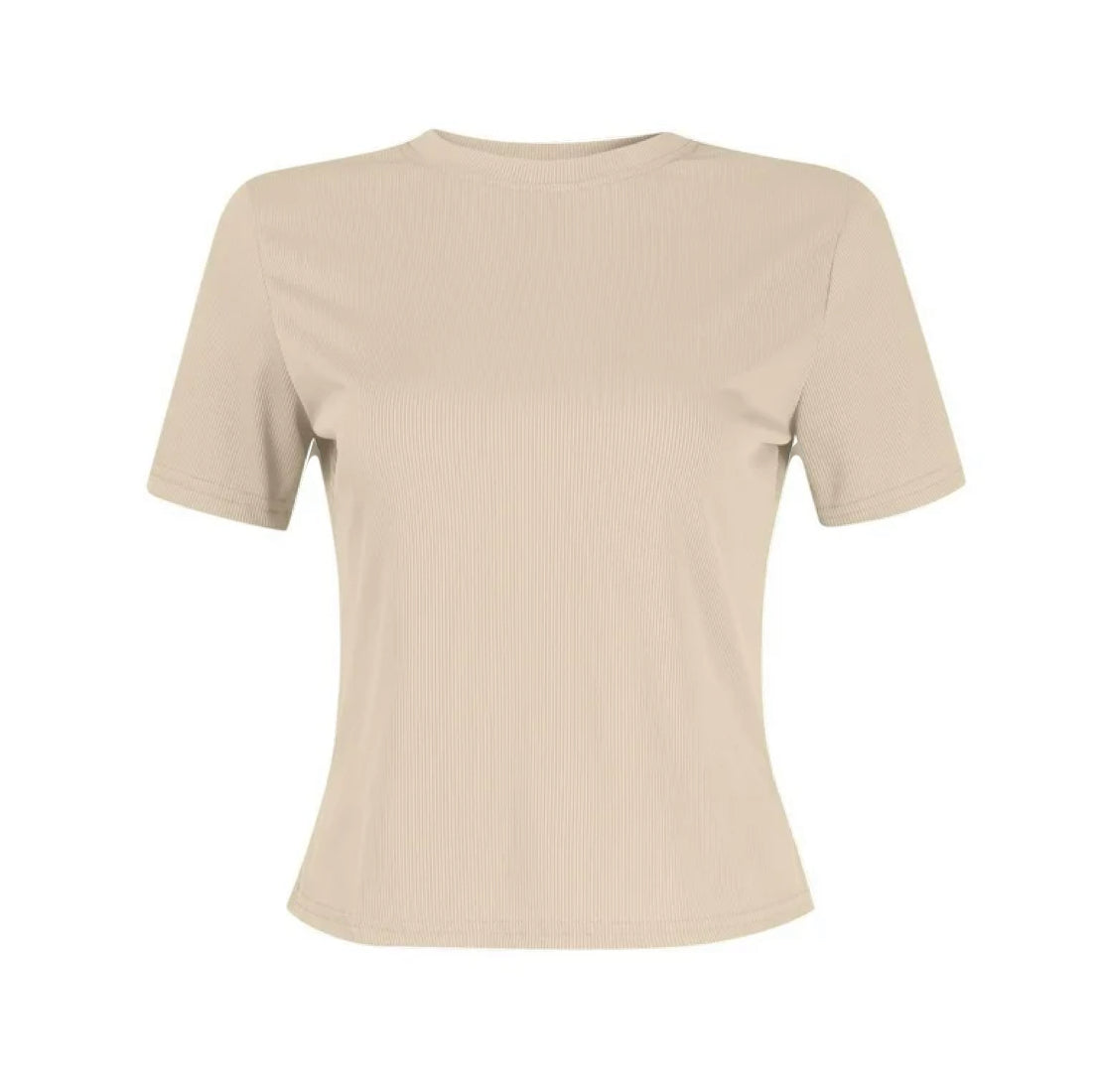 Women’s Slim Fit Knitted T-Shirt (beige)