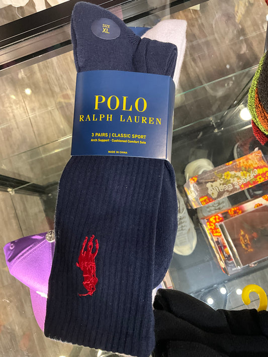 Polo RL High 3-Pack Multi-Color Socks