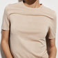 Women’s Slim Fit Knitted T-Shirt (tan)