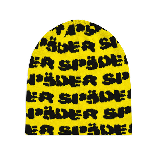 SP5DER Fuzzy Logo Skully (black/yellow)