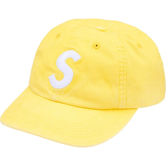 SUPREME Washed Canvas S Logo 6-Panel Yellow