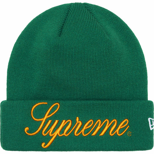 SUPREME New Era Script Beanie (green)