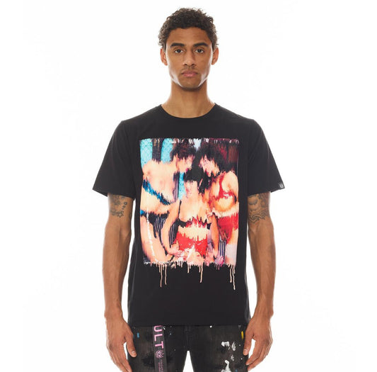 CULT Short Sleeve Crew Neck Tee “SEX DRUGS ROCK N ROLL” (black)