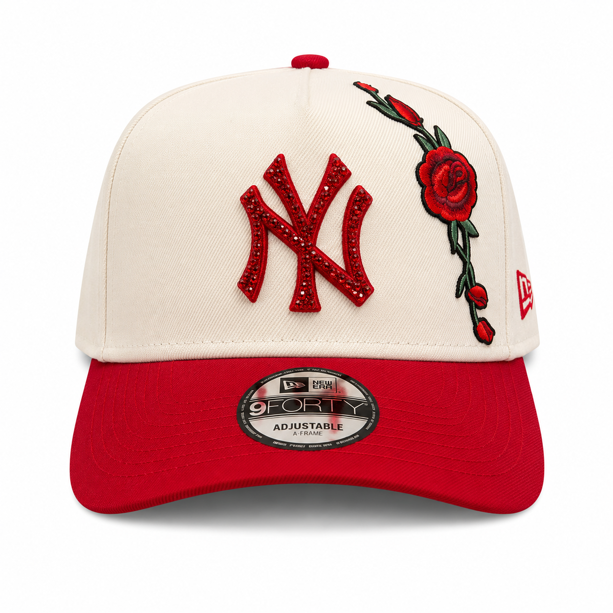 Polanco Caps New York Yankees Iced-Out Red and Beige Hat