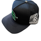 ROUGHPLAY Black and Green Logo Hat