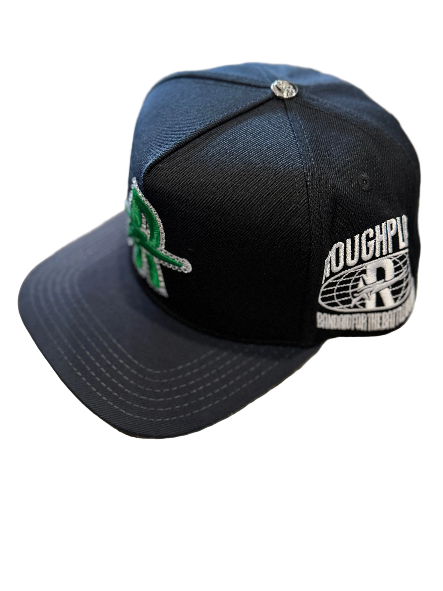 ROUGHPLAY Black and Green Logo Hat