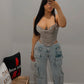 WOMEN’S Town Satin Corset Top - Silver