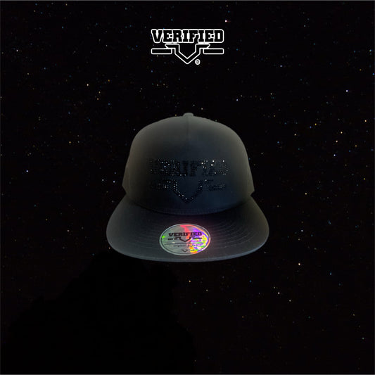 VERIFIED BLACK RHINESTONE HAT