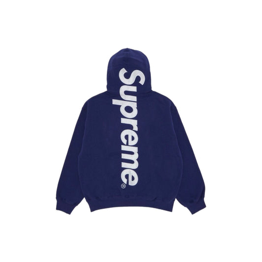 SUPREME Satin Applique Hooded Sweatshirt (navy)