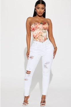 Stretch Skinny Jeans - White