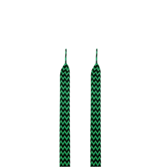 KICKS Fat Shoe Laces (Green/Black)