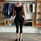 Women  Capri Jumpsuit - Black