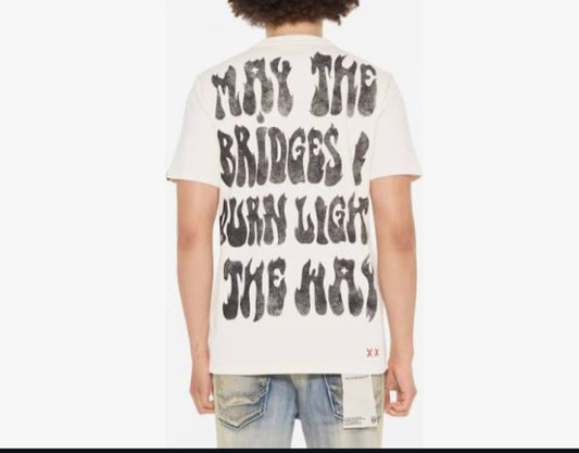 Cult Short Sleeve Crew Neck Tee “ MAY THE BRIDGES”