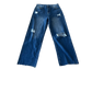 Vogue Women’s Blue Baggy Ripped Jeans