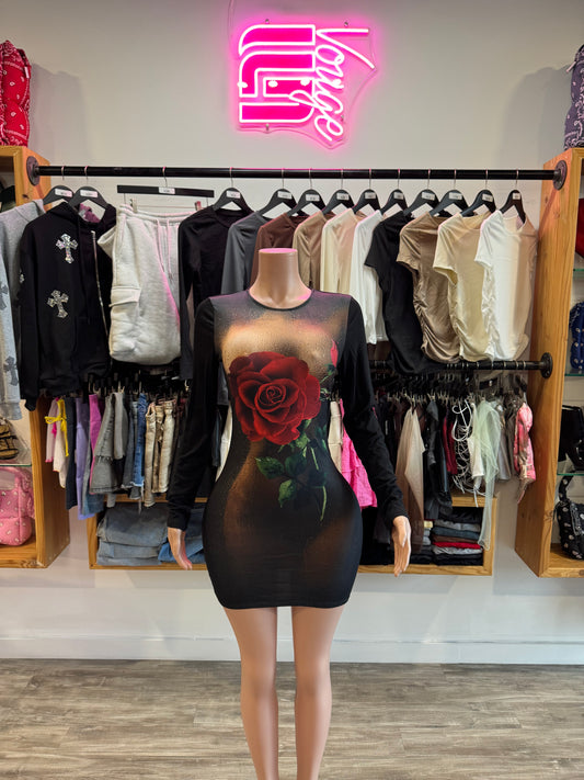 Vogue Women’s Rose Mini Dress (black)