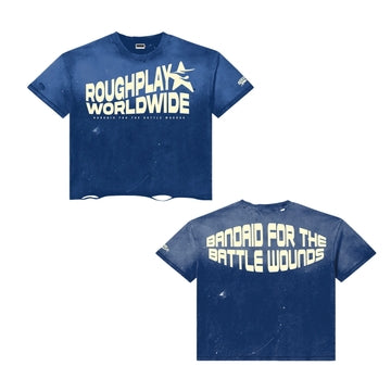 ROUGHPLAY Blue and White T shirt