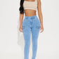 Cargo Skinny Jeans - Light Blue Wash