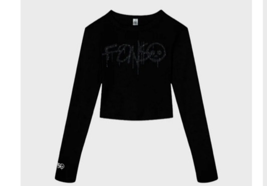 FONSO cropped tee (BLACK)