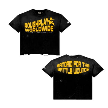 ROUGHPLAY BLACK AND YELLOW T-SHIRT