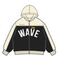 MR.WAVE Distressed Wave Hoodie (black)