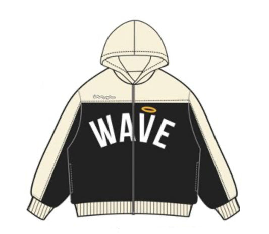 MR.WAVE Distressed Wave Hoodie (black)