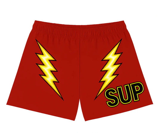 SUP Bolt Red Yellow Shorts