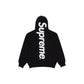SUPREME Satin Applique Hooded Sweatshirt (black)
