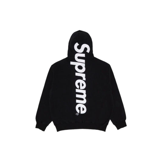 SUPREME Satin Applique Hooded Sweatshirt (black)