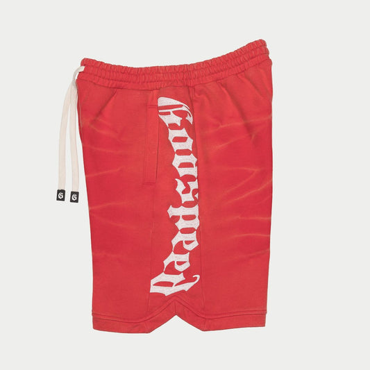 GODSPEED Court Side Tie Dye Sweatshorts (red)