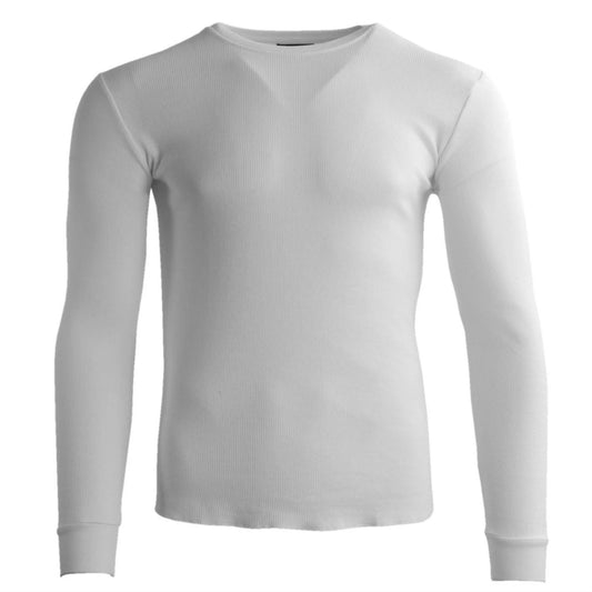 Rich Cotton White Slim Fit Waffle Thermal Longsleeve
